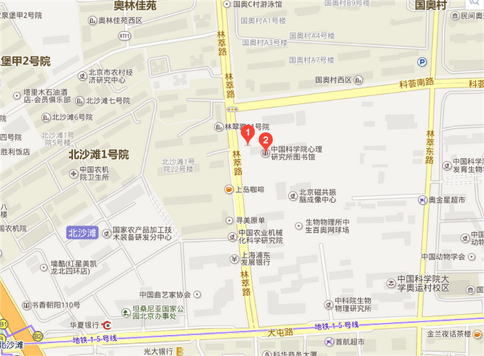 中国科学院心理研究所学校地图